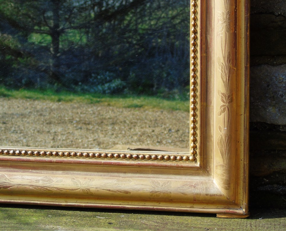 Antique French Arch Gilt Mirror View VI