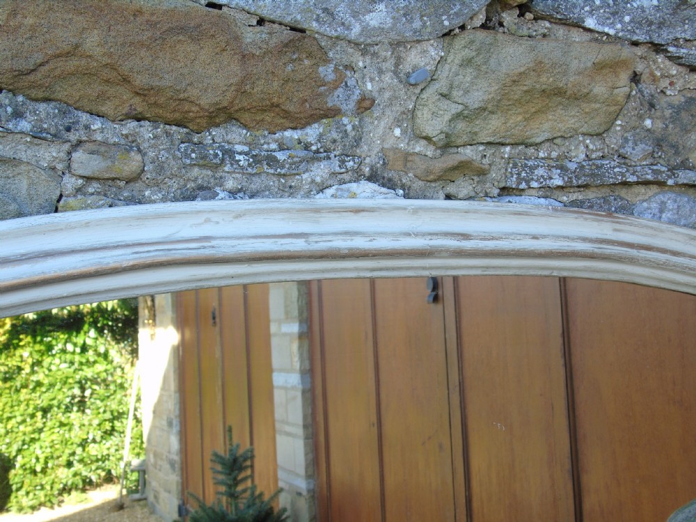 Antique Painted Arched Overmantel Mirror View IV
