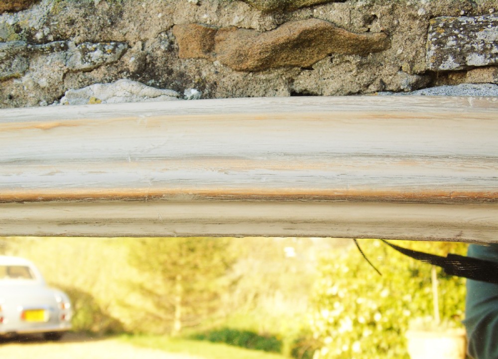 Antique Painted Arched Overmantel Mirror View V