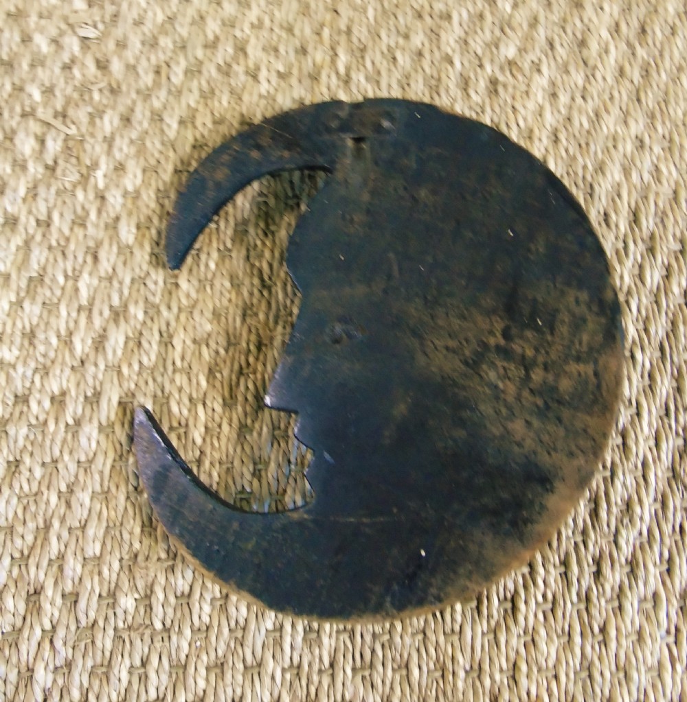 Antique Victorian Man in the Moon Carved Hanger View IV