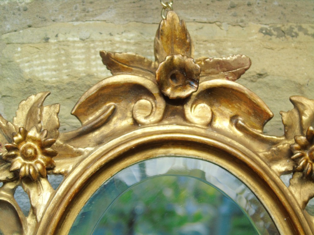 19th Century Italian Carved Giltwood Mirror View II
