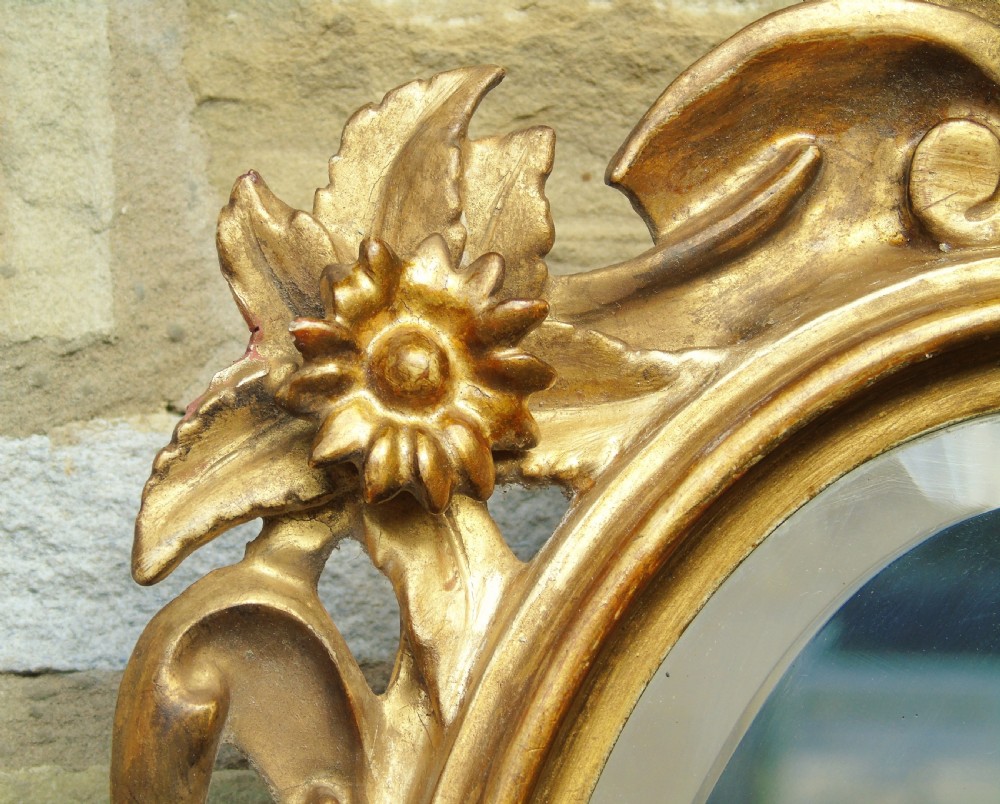 19th Century Italian Carved Giltwood Mirror View III