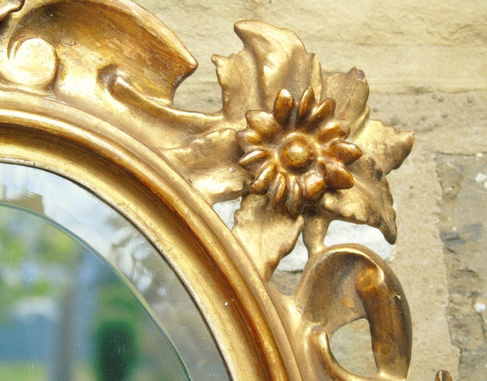 19th Century Italian Carved Giltwood Mirror View IV