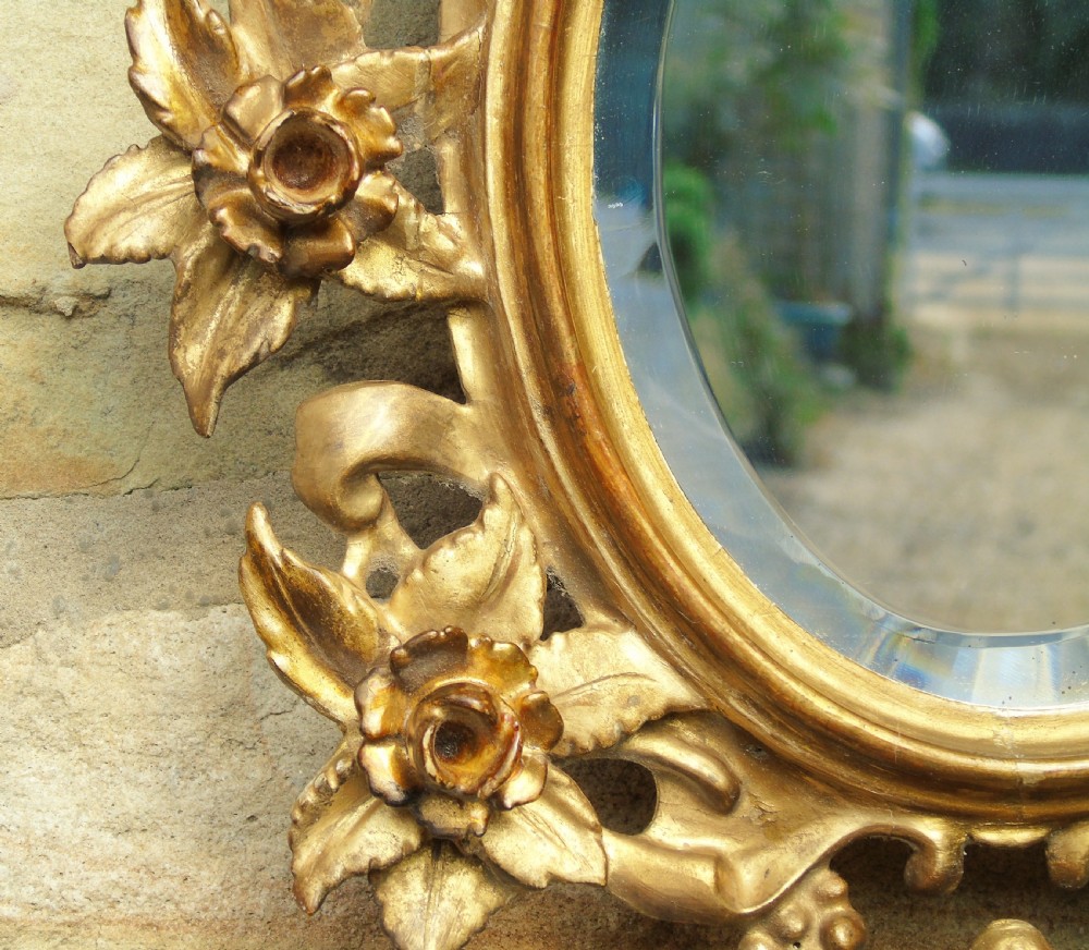 19th Century Italian Carved Giltwood Mirror View V