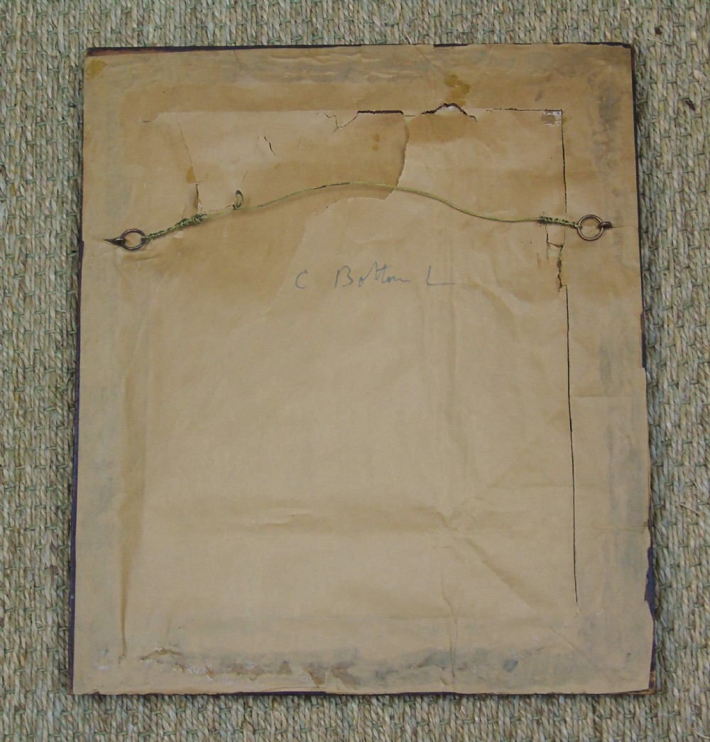Antique Tinsel Picture Mr Horn as Caspar View V