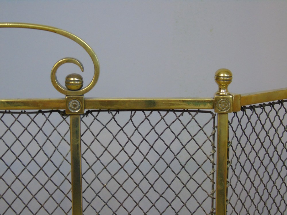 Good Quality Victorian Brass & Wirework Fire Screen View II