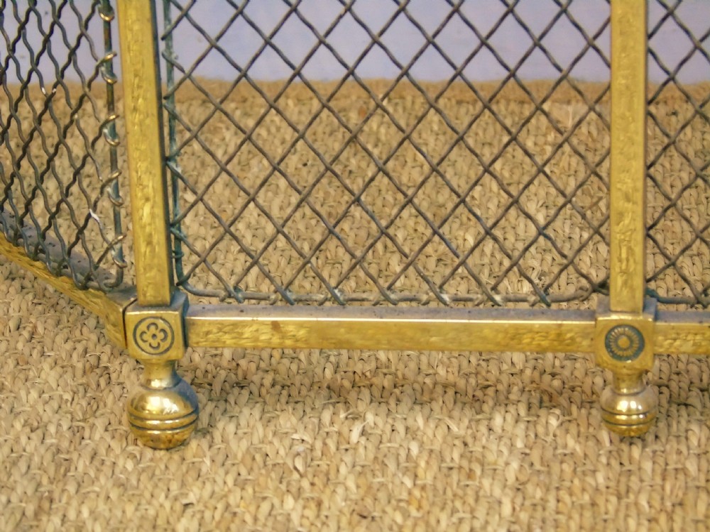 Good Quality Victorian Brass & Wirework Fire Screen View III