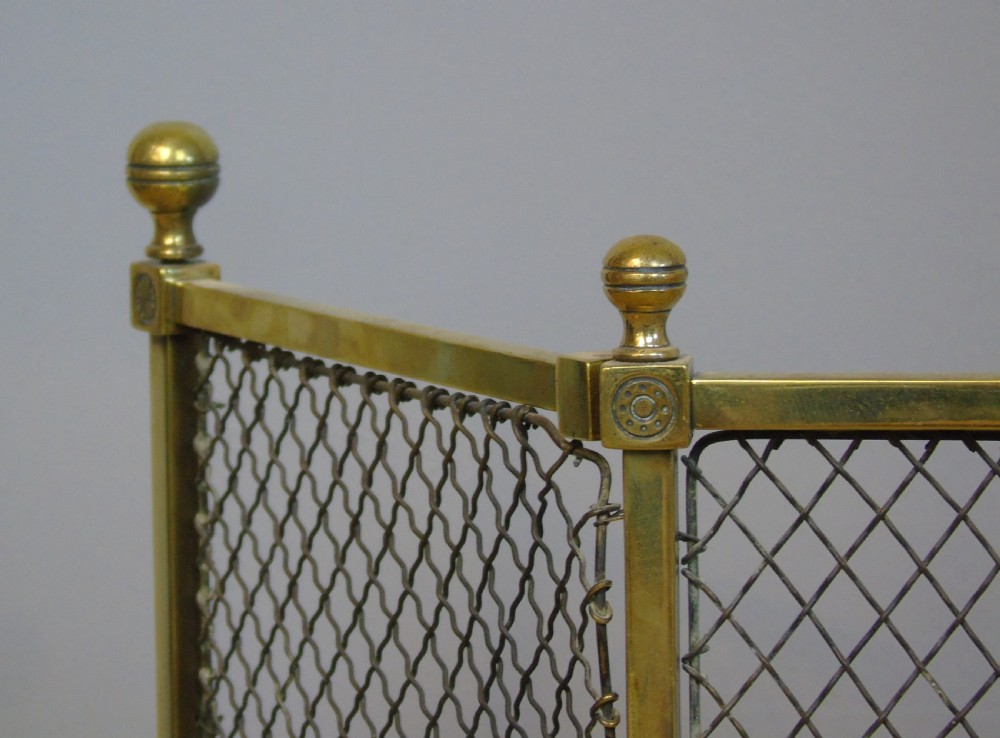Good Quality Victorian Brass & Wirework Fire Screen View IV