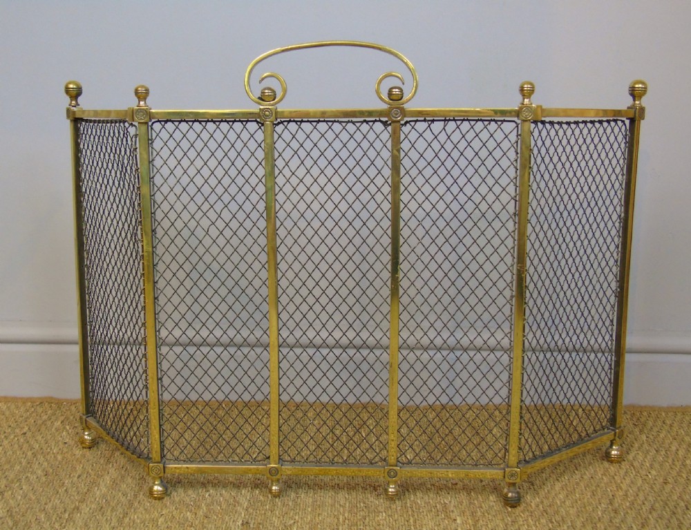 Good Quality Victorian Brass & Wirework Fire Screen View VI