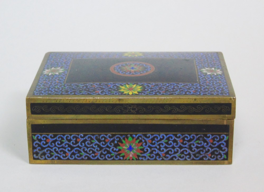 Japanese Cloisonne Jewellery Box and Matching Ring Tray View II