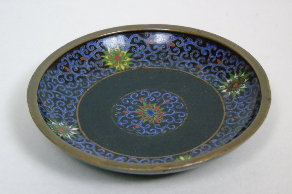 Japanese Cloisonne Jewellery Box and Matching Ring Tray View IX