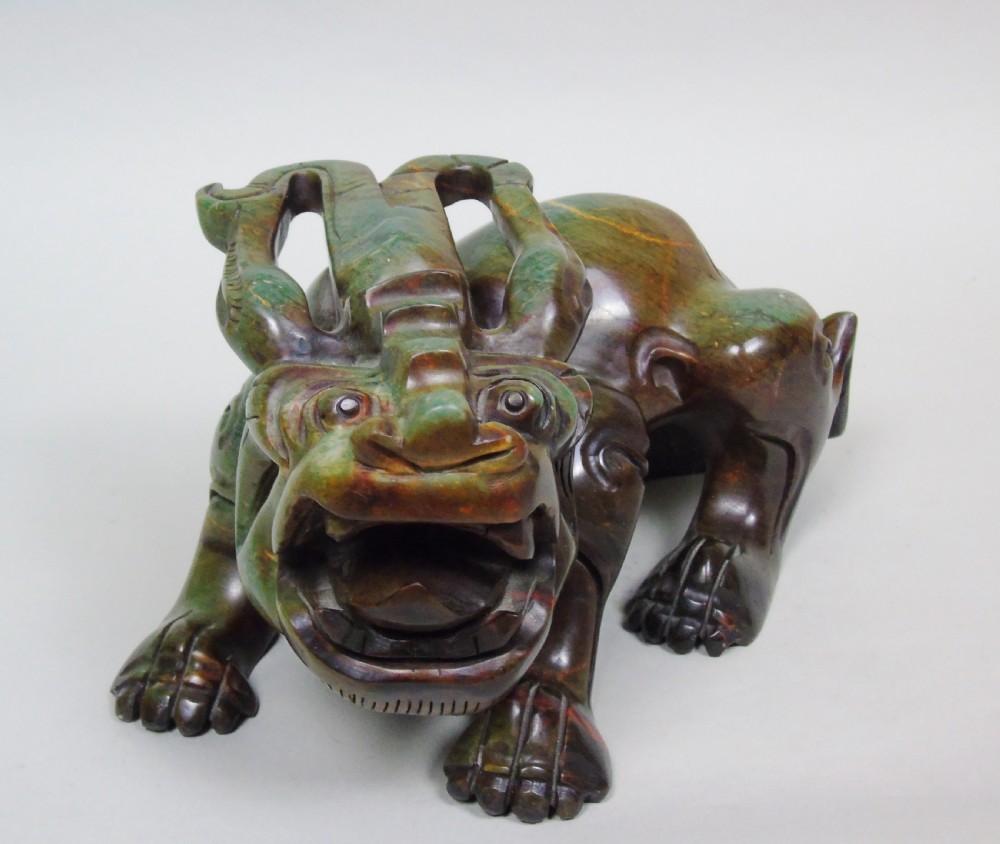 Antique Chinese Carved Mythical Pixiu View III
