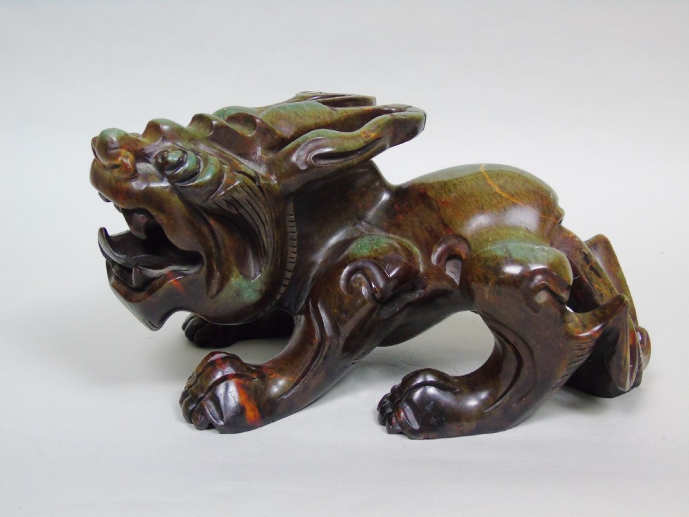 Antique Chinese Carved Mythical Pixiu View V