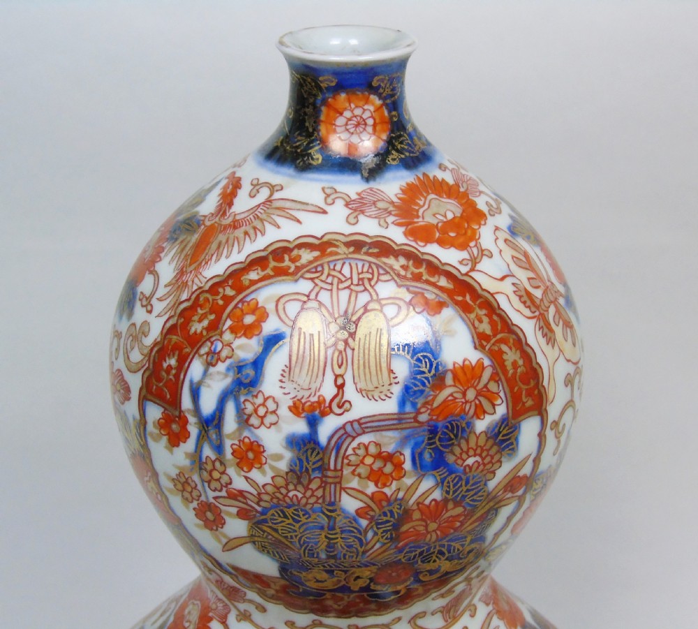 Antique Japanese Meiji Double Gourd Imari Vase  View IV