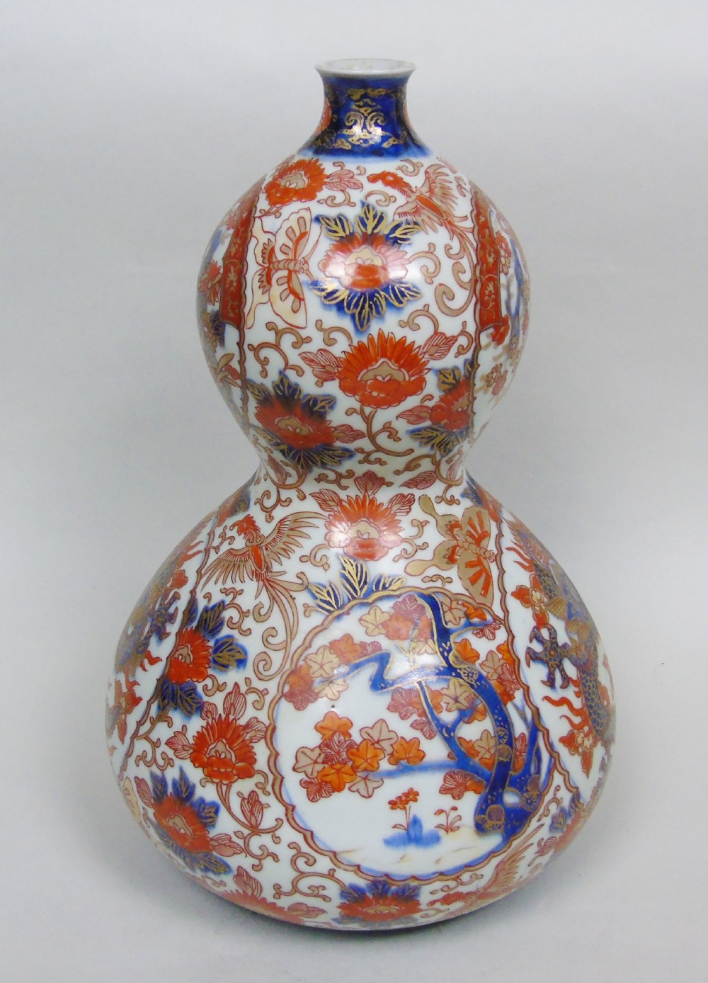 Antique Japanese Meiji Double Gourd Imari Vase  View V