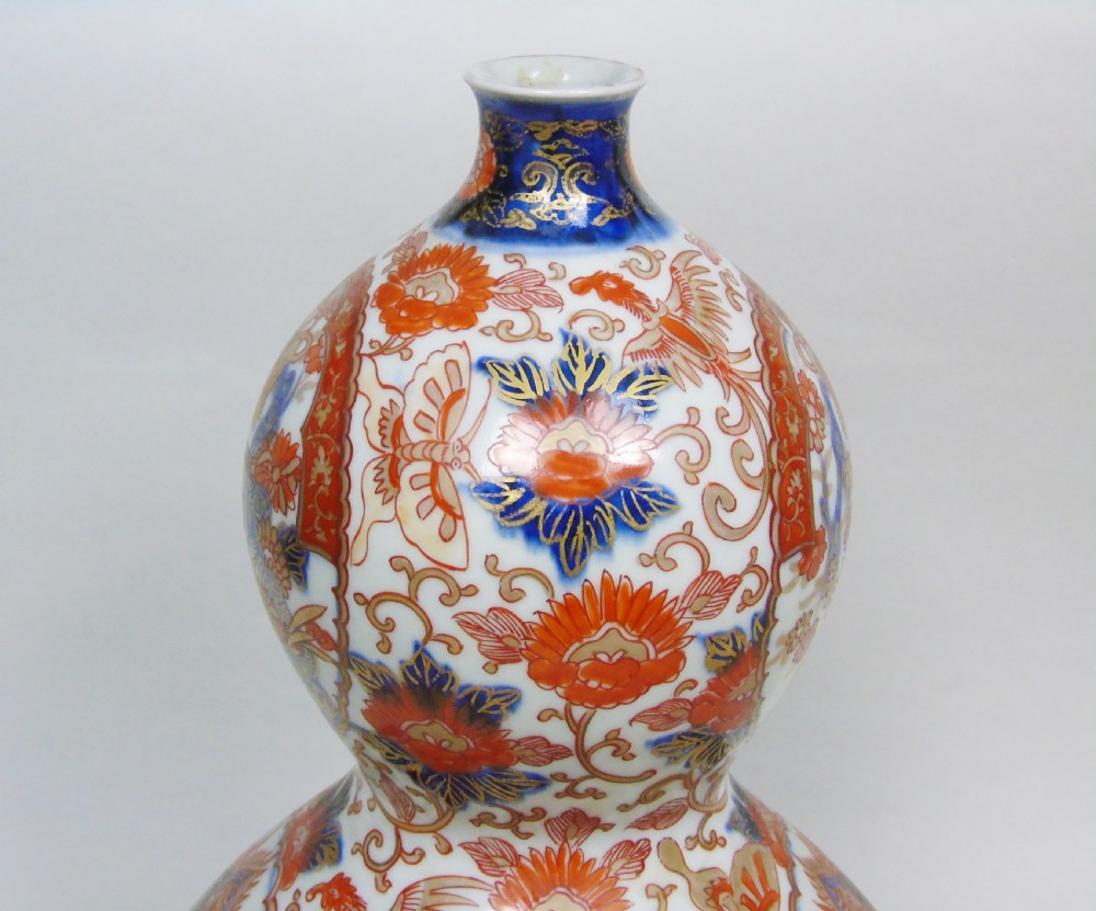 Antique Japanese Meiji Double Gourd Imari Vase  View VI