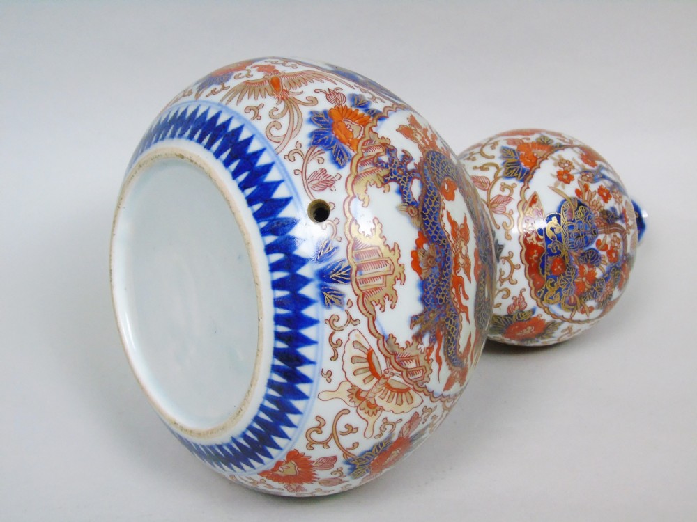 Antique Japanese Meiji Double Gourd Imari Vase  View VIII