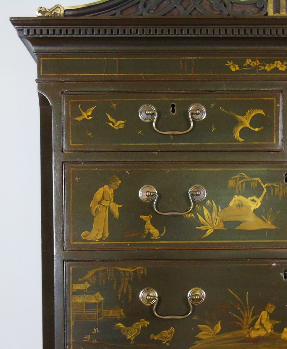 Elegant 19th Century Regency Style Chinoiserie Chest on Chest View III