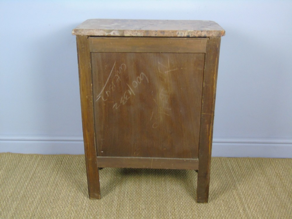Antique French Marquetry Cabinet Marble Top View VIII