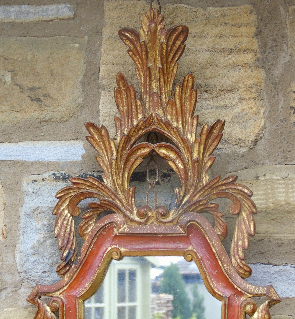 Antique Pair of Italian Giltwood Girandole Mirrors View IV