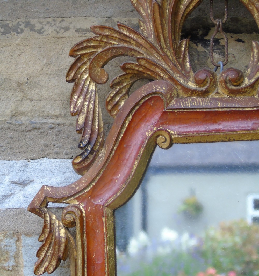 Antique Pair of Italian Giltwood Girandole Mirrors View VII