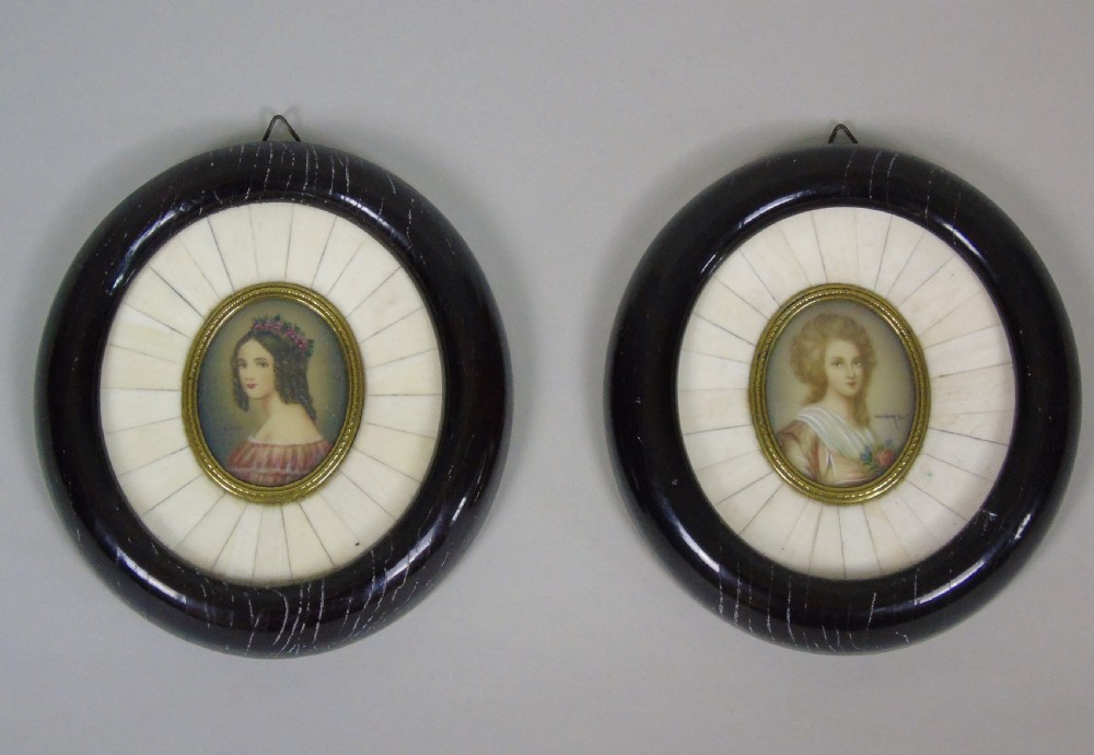 Pair of Antique Portrait Miniatures