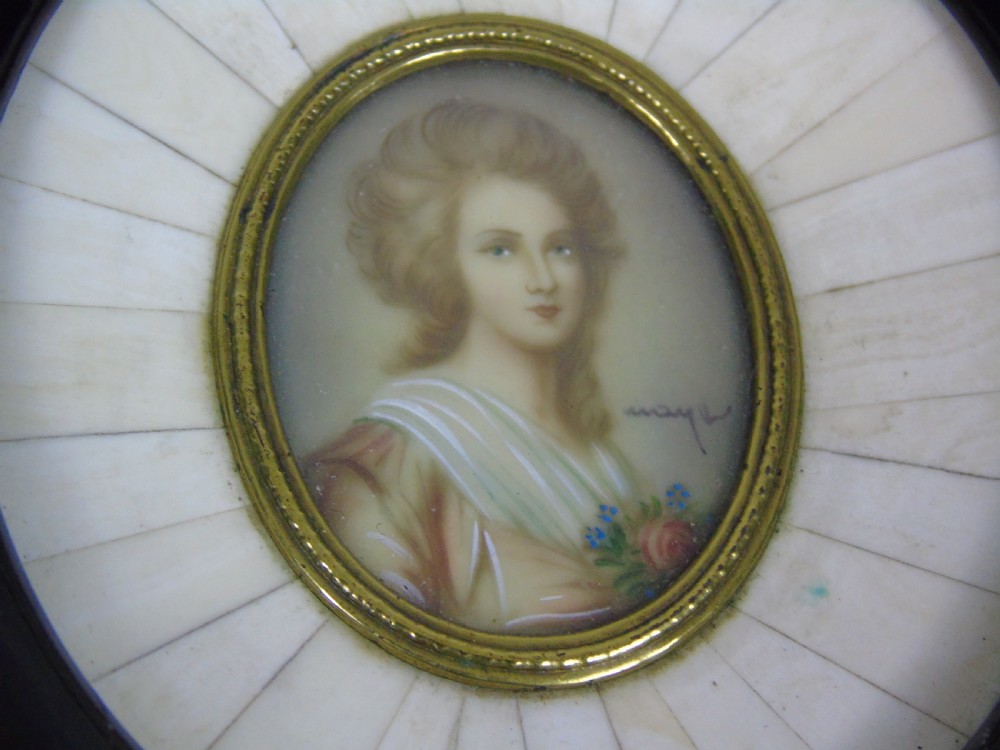 Pair of Antique Portrait Miniatures View V