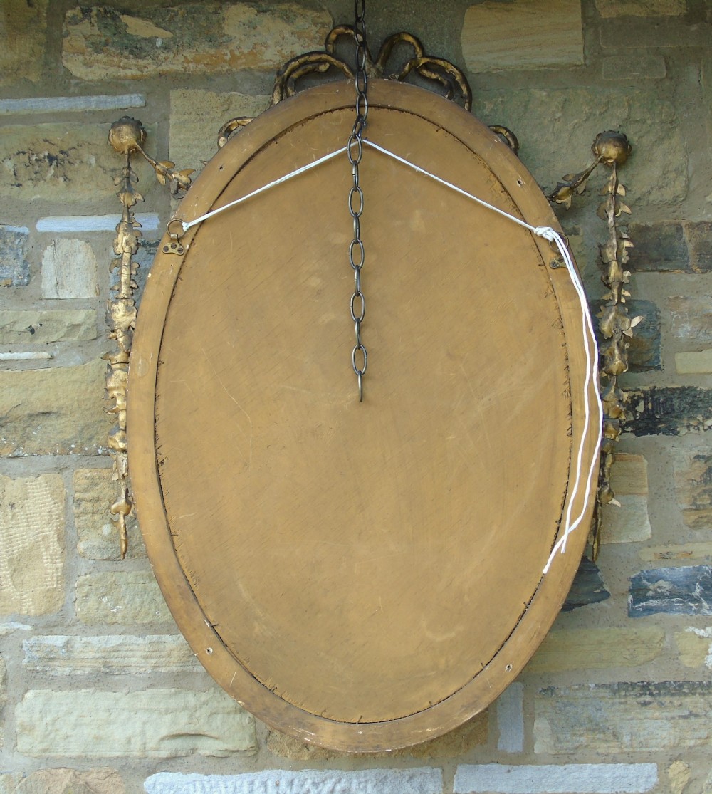 Good 19th Century Regency Style Oval Mirror In the Adams Taste View VI