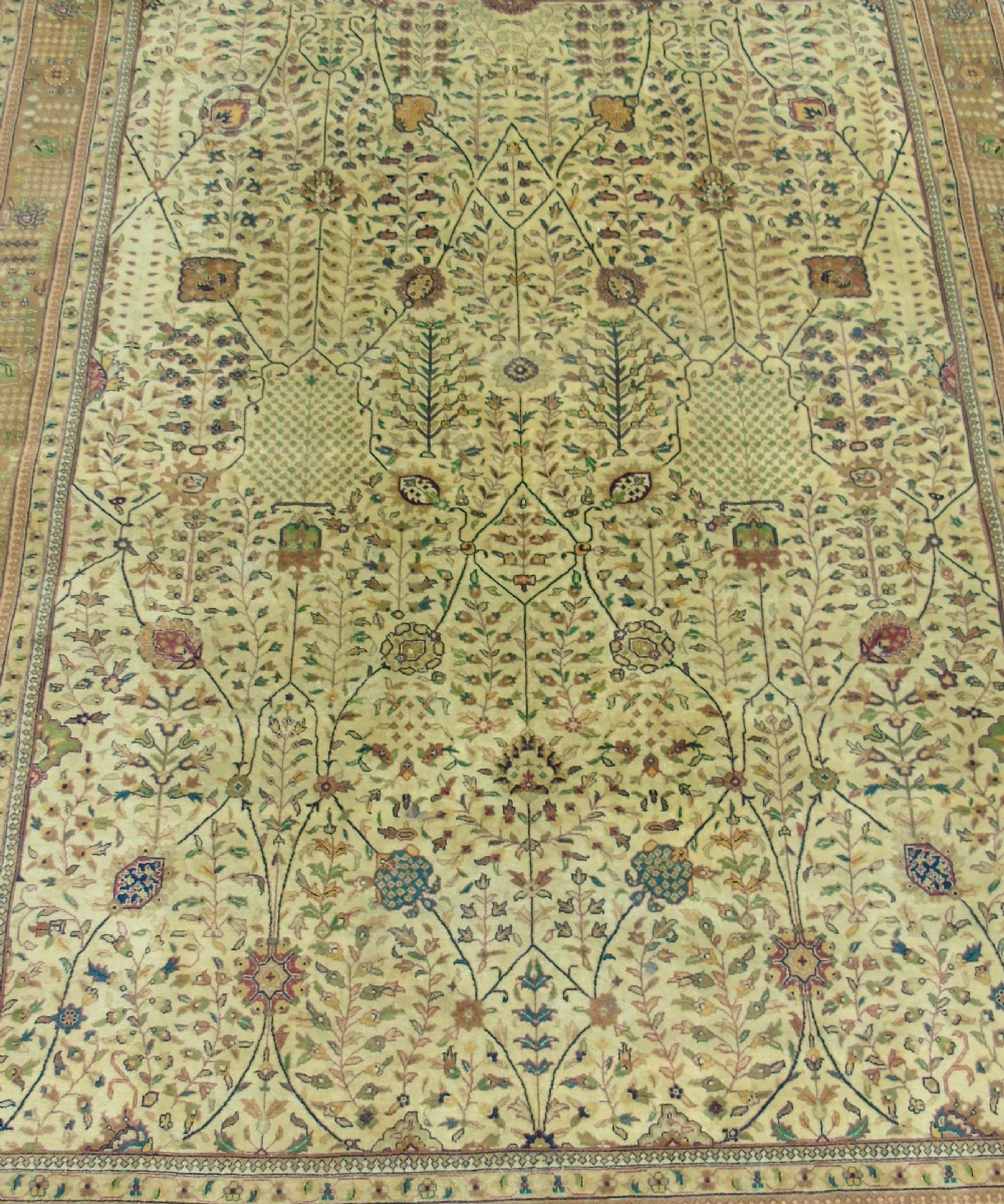 Antique Tabriz Carpet Room Size View II