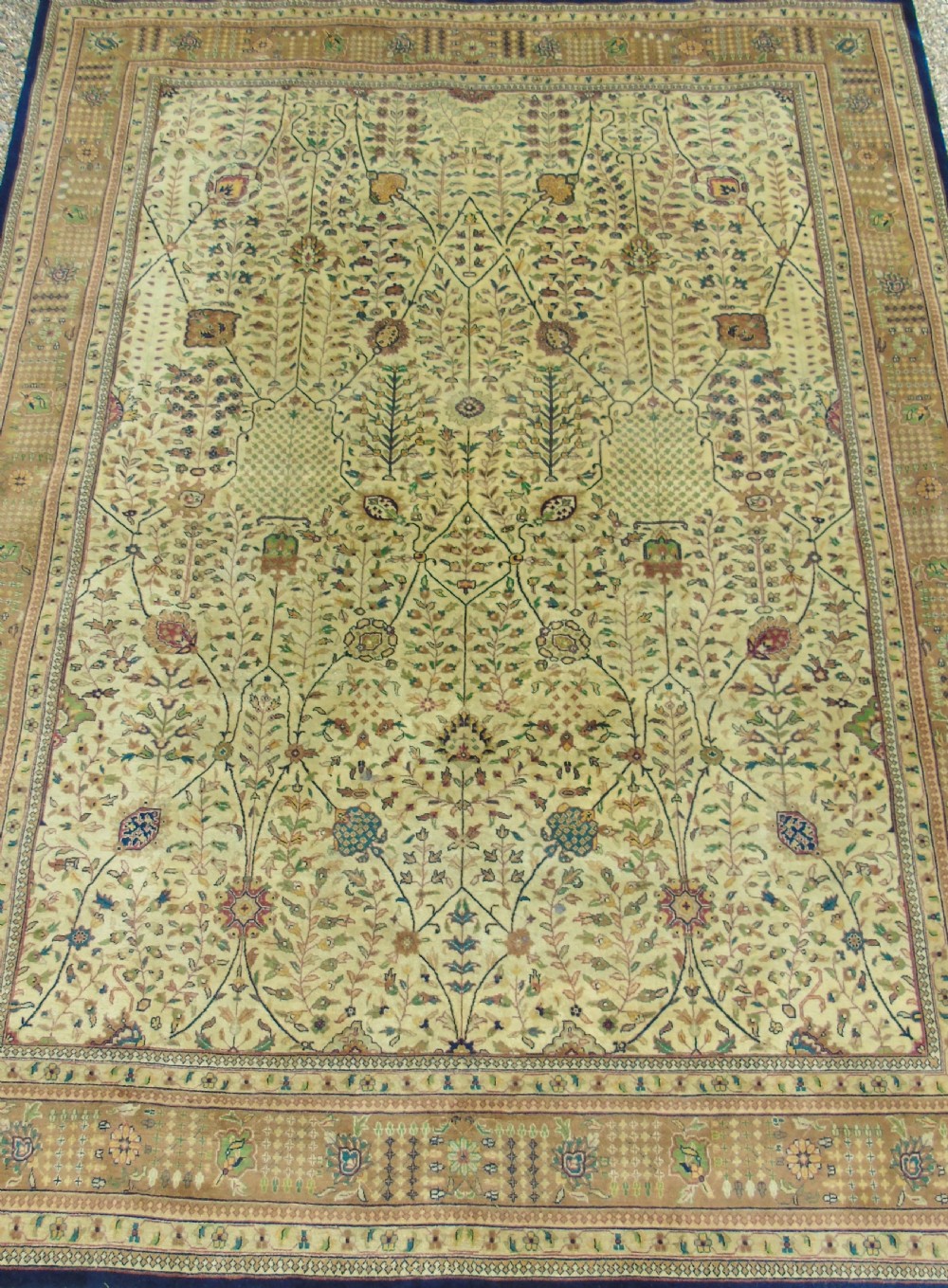 Antique Tabriz Carpet Room Size View V