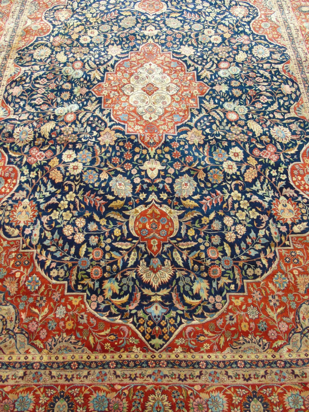 Antique Tabriz Carpet Room Size View II