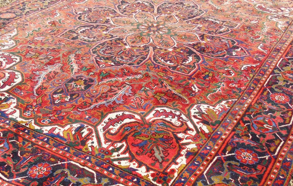 Antique Heriz Carpet Room Size View III