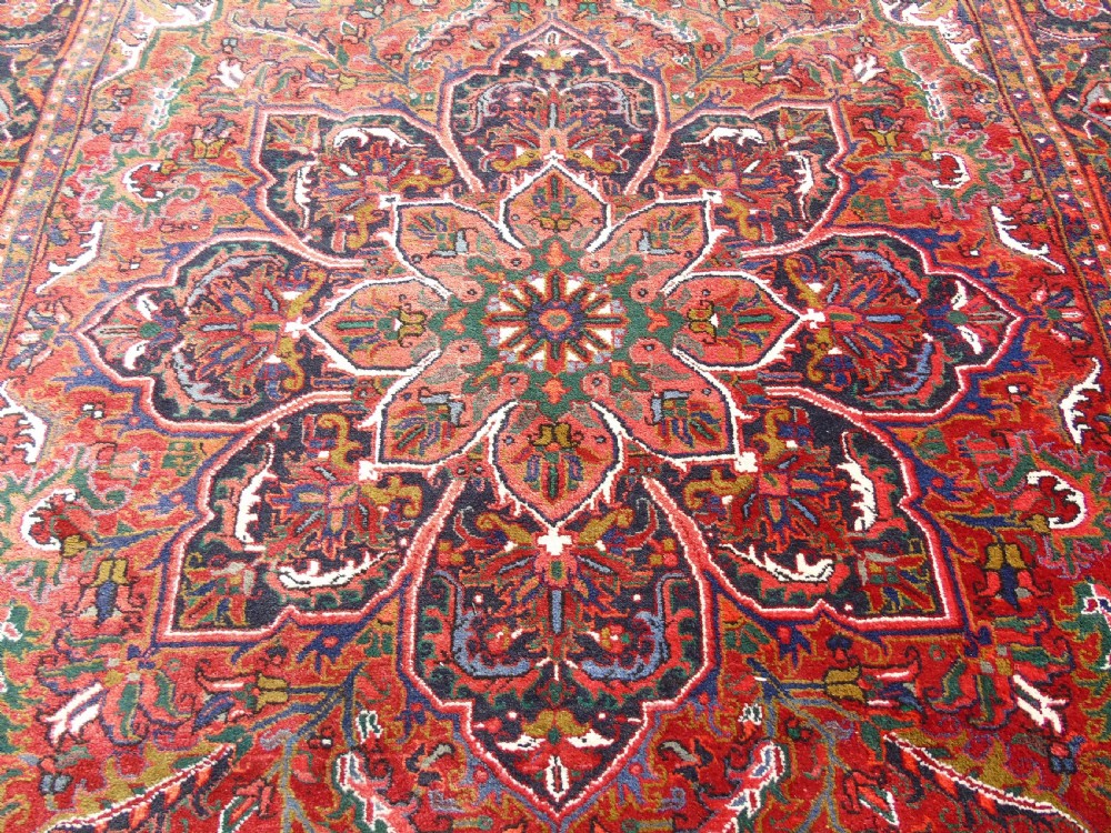 Antique Heriz Carpet Room Size View V