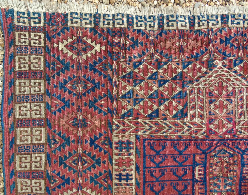 Antique Tekke Turkman Ersari Ensi Carpet View V