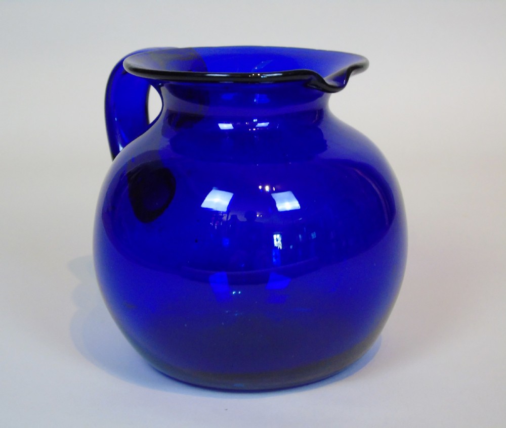 Large Bristol Blue Glass Water Jug View III