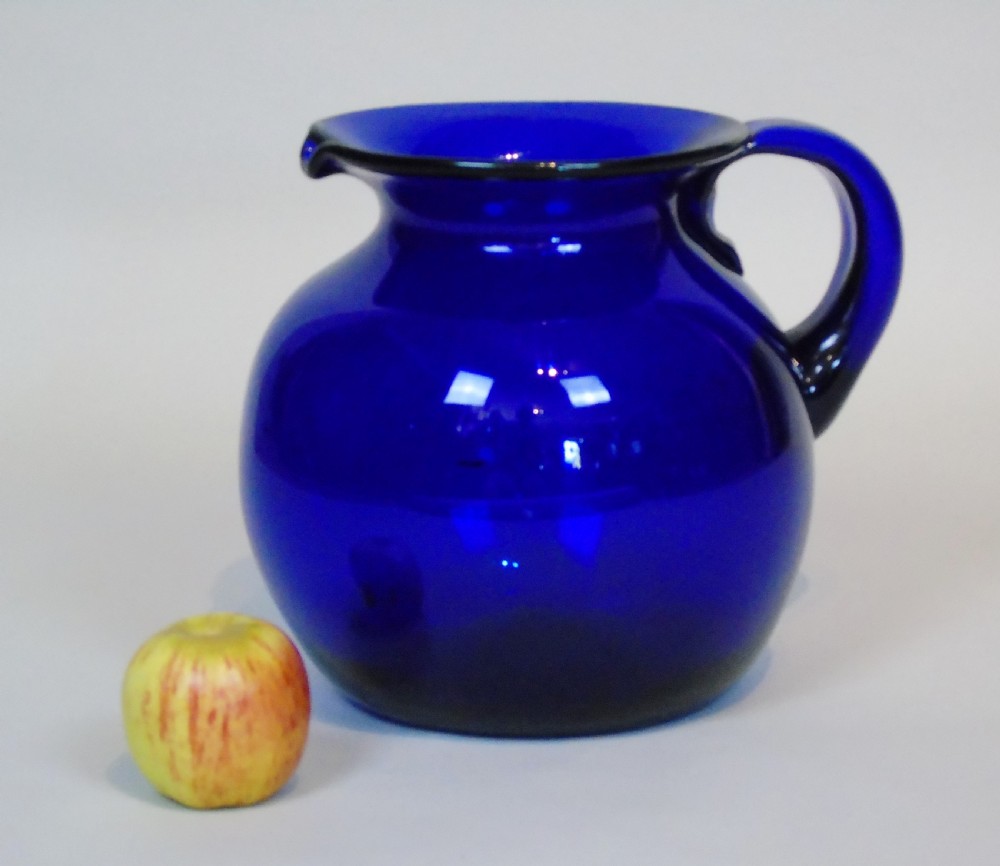 Large Bristol Blue Glass Water Jug View VI