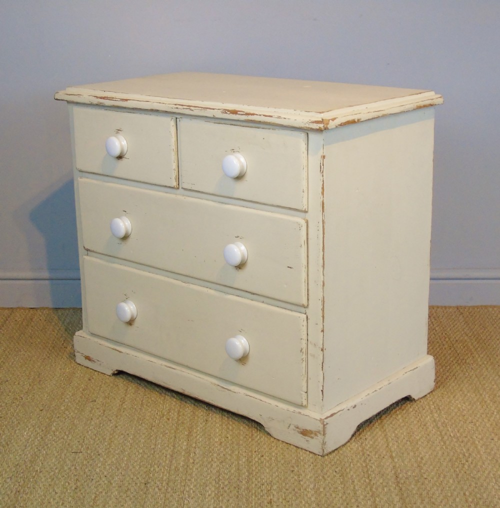 Victorian Painted Pine Chest of Drawers View IV