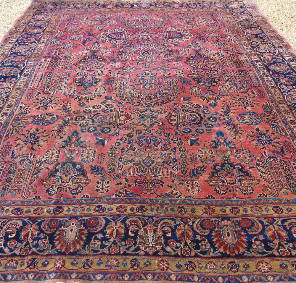 Antique Saroukh Carpet Room Size View VIII