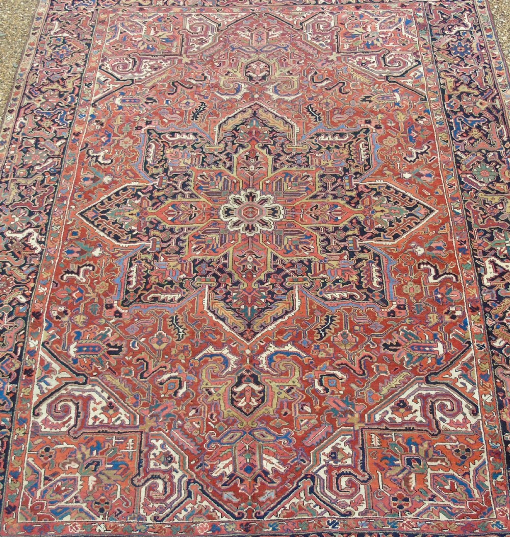 Antique Heriz Carpet Room Size View II