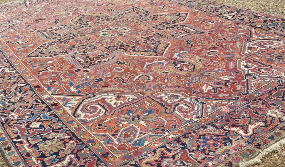 Antique Heriz Carpet Room Size View III