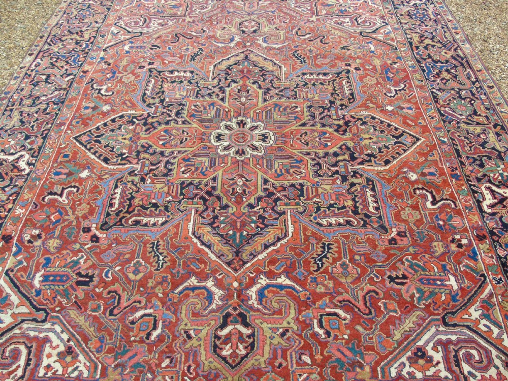 Antique Heriz Carpet Room Size View IV