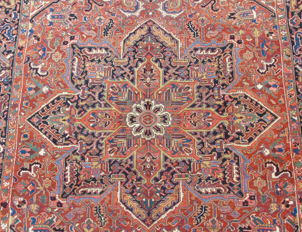Antique Heriz Carpet Room Size View V