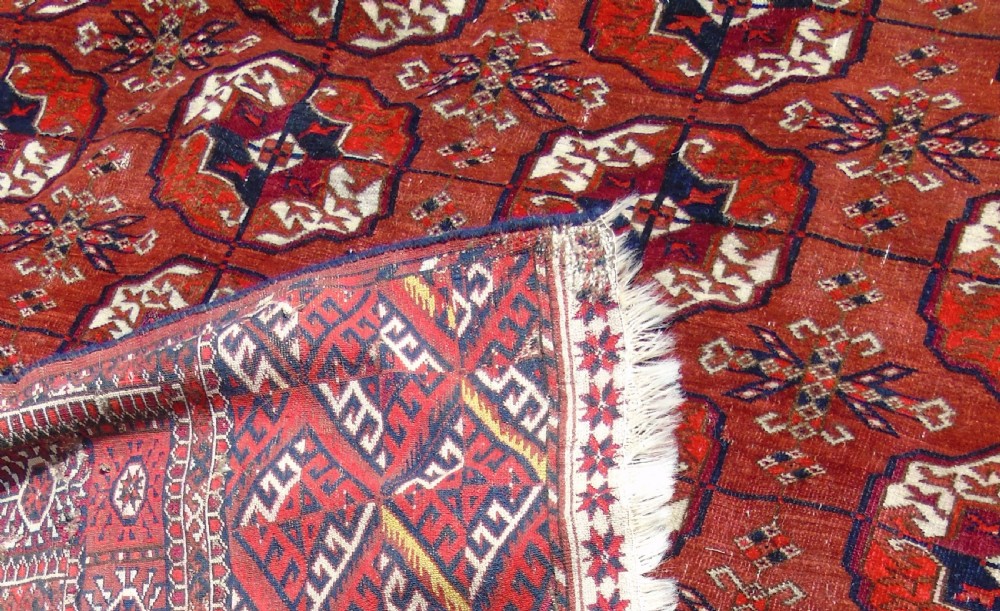 Antique Tekke Turkman Carpet Room Size View V