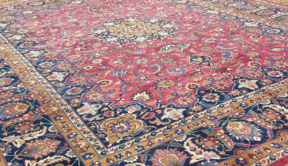 Antique Mashad Carpet Room Size View II