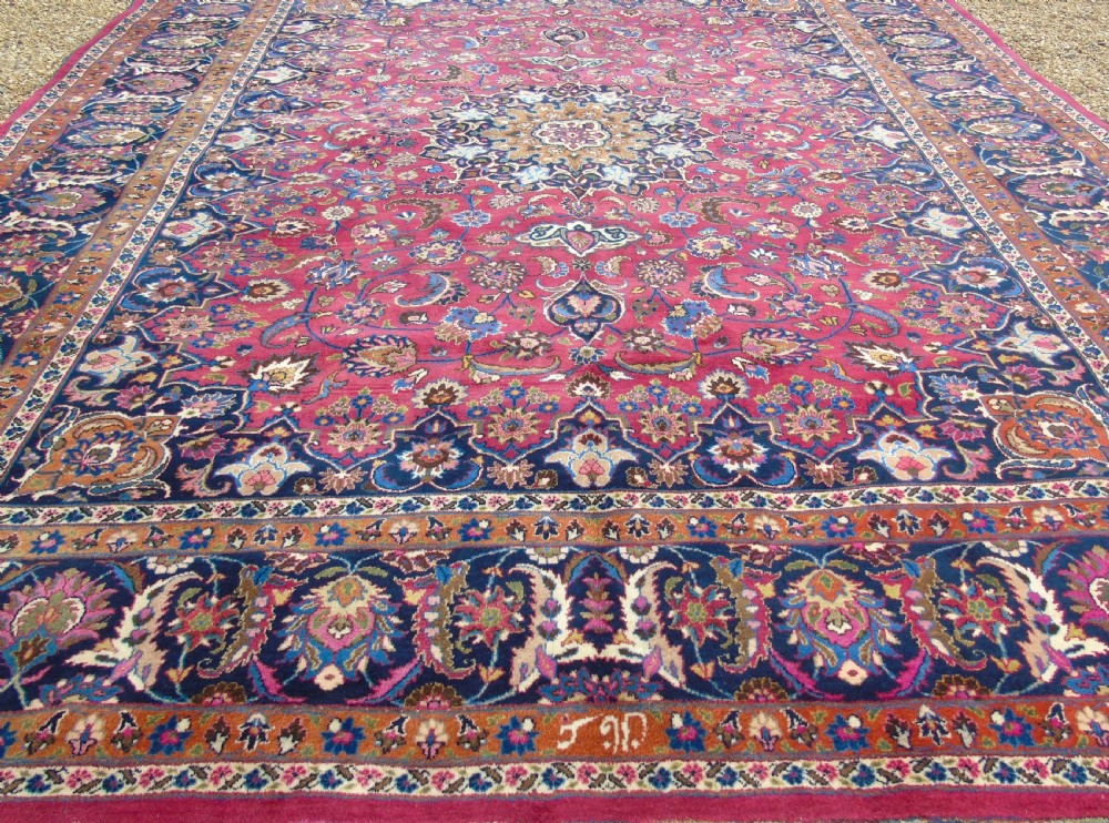 Antique Mashad Carpet Room Size View III