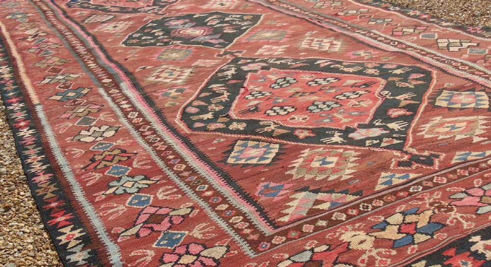 Antique Kilim Carpet Room Size View II