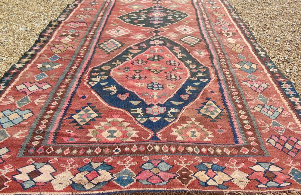 Antique Kilim Carpet Room Size View VII