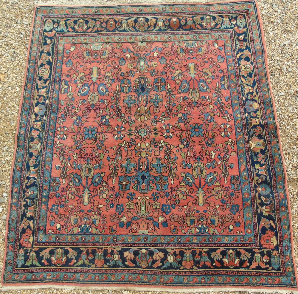 Antique Saroukh Carpet Square