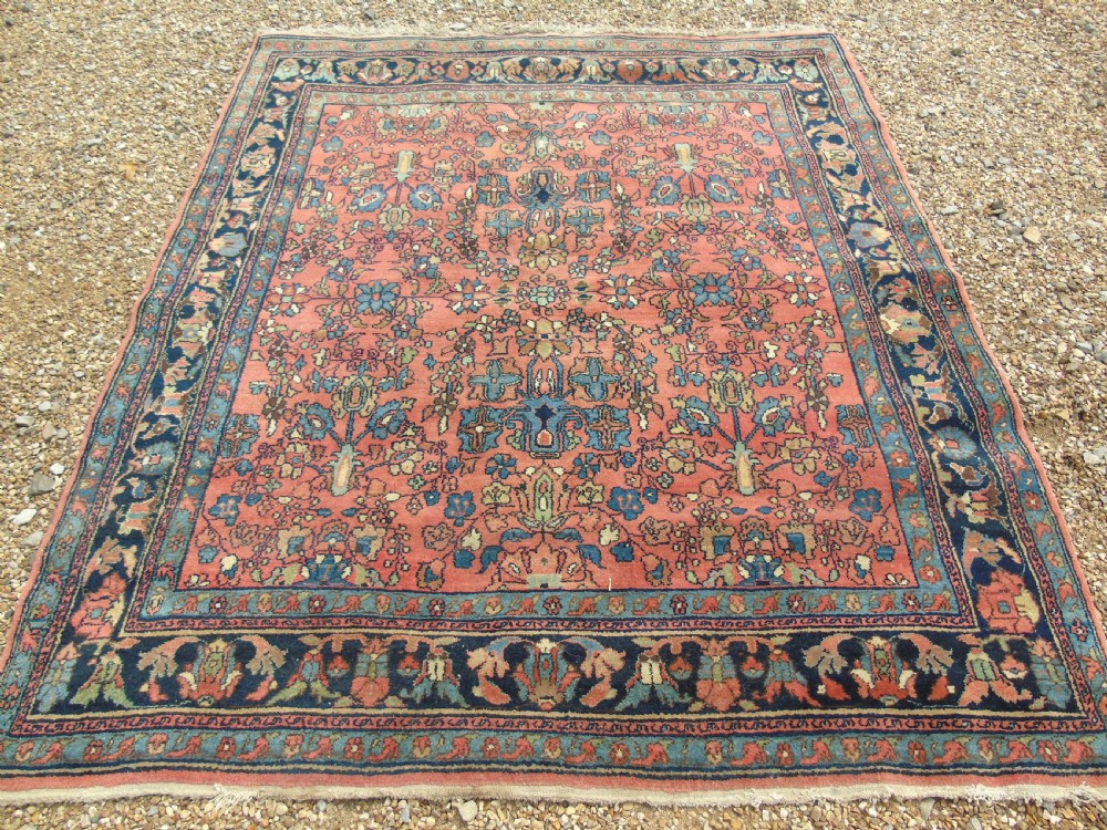 Antique Saroukh Carpet Square View IV