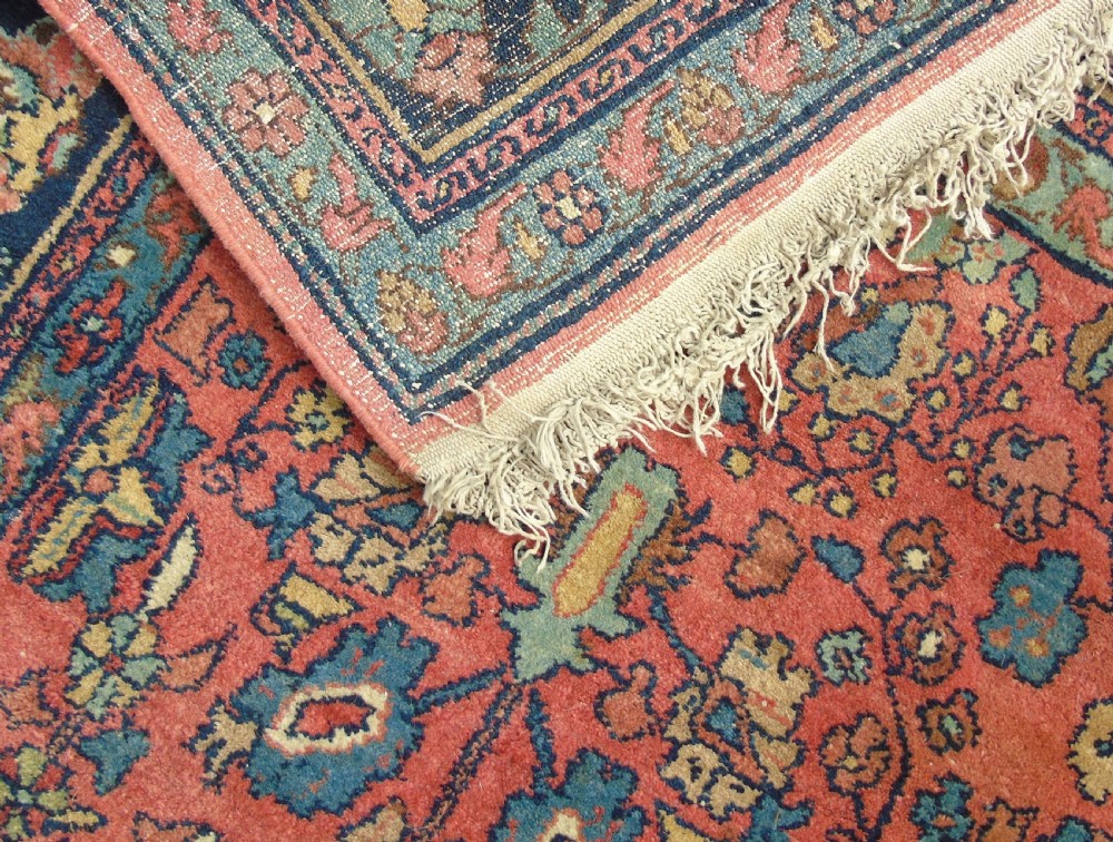 Antique Saroukh Carpet Square View VII